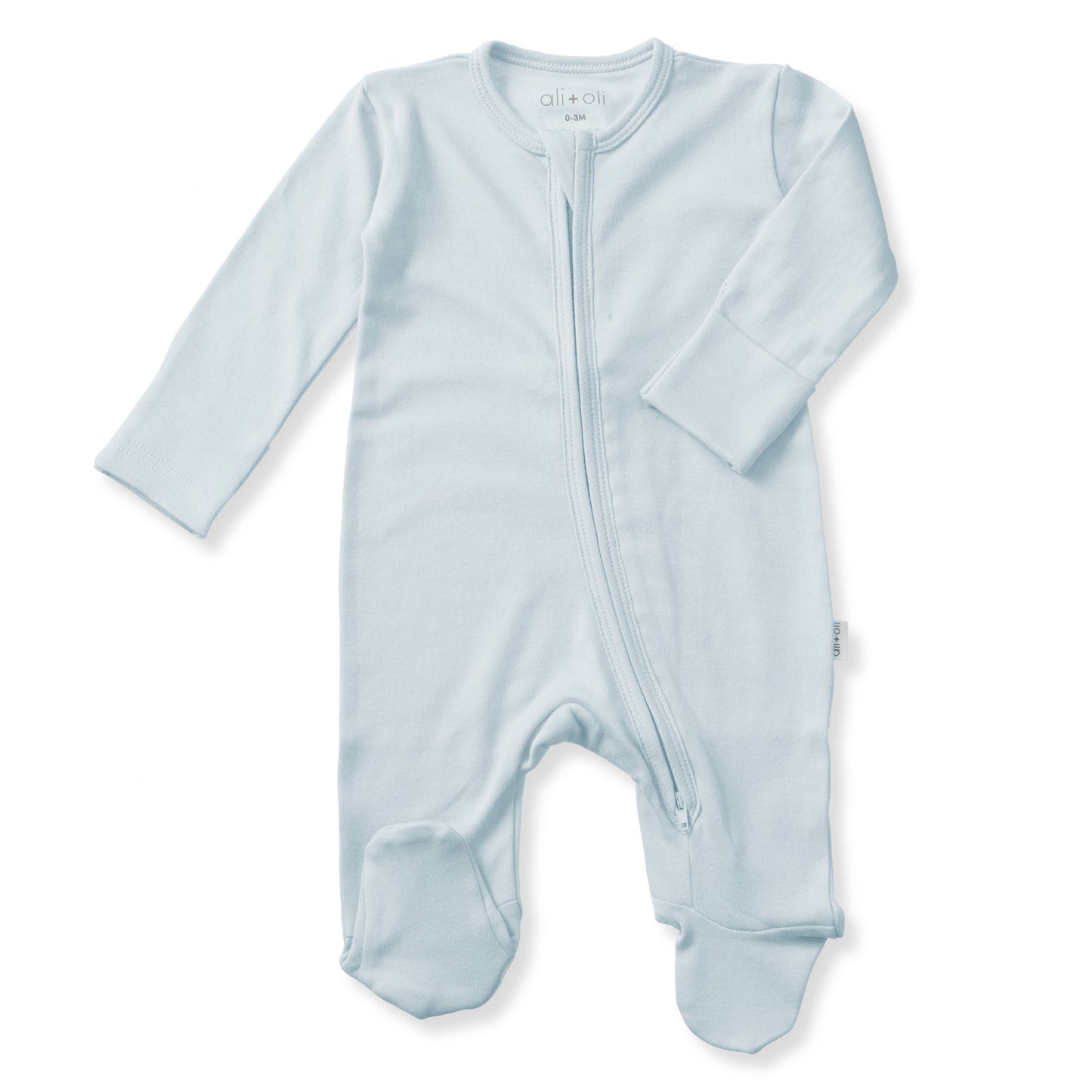 Ali+Oli - Baby Footie 2-Way Zipper – Organic Cotton Lounge Wear